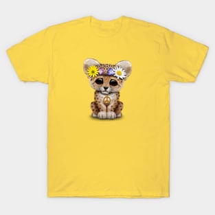 Cute Hippie Leopard Cub T-Shirt